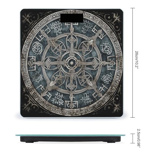 Báscula digital Helm of Awe para baño con pantalla LCD grande miniatura 2
