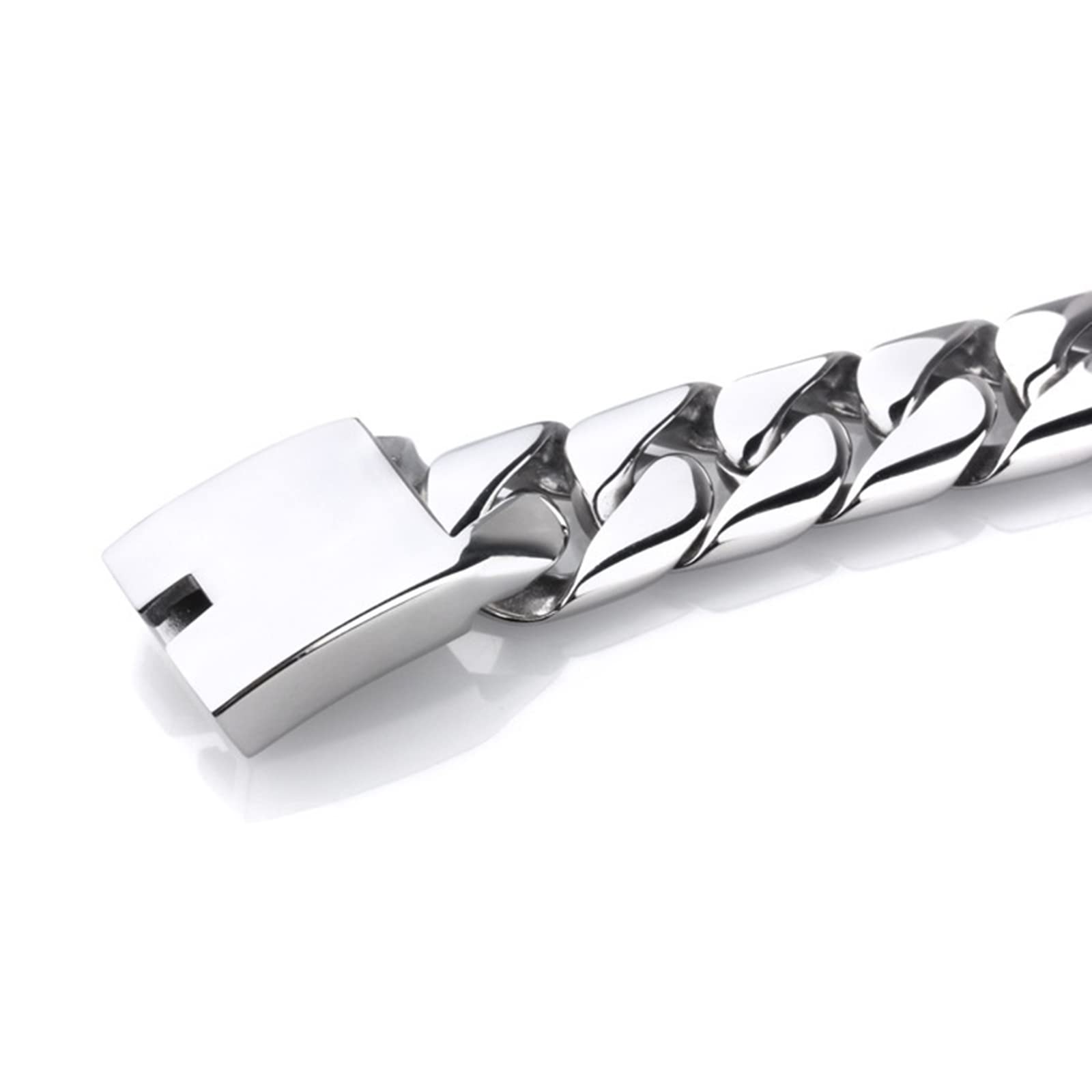 Gualiy Männer Armband Personalisiert Herren Armbänder Edelstahl Poliert Panzerkette Armband