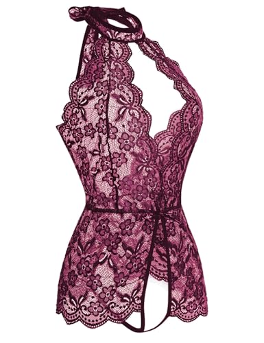 Image of Ababoon Women One Piece Lingerie Lace Sexy Baby Dolls Teddy Sleepwear