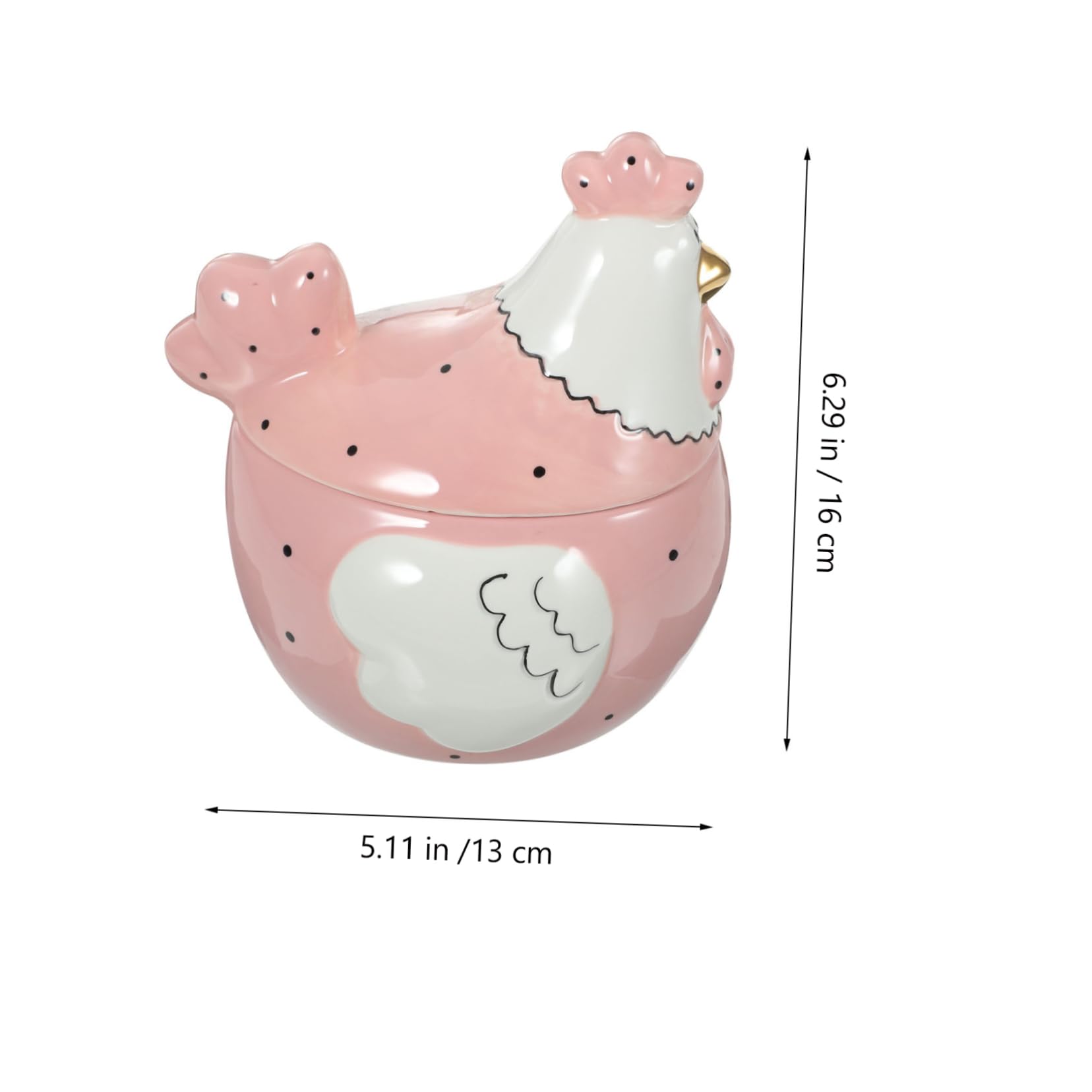 Healeved Joyero Pequeño de Cerámica Tarro Decorativo para Americano Contenedor Compacto Almacenamiento de Joyas para Oficina y Hogar Diseño