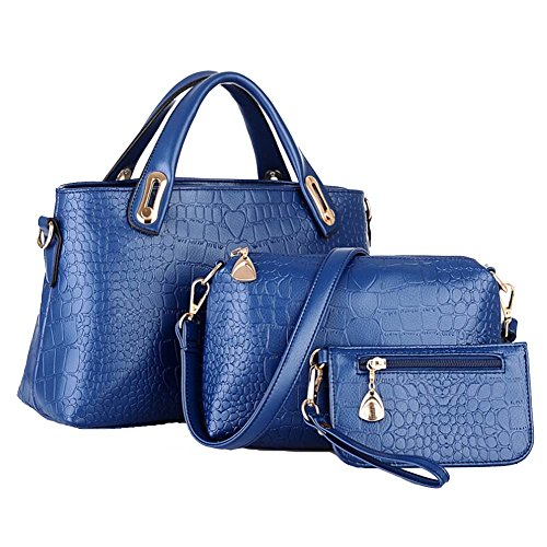 Win8Fong - Bolso al hombro para mujer azul azul 32cm * 23cm * 12cm