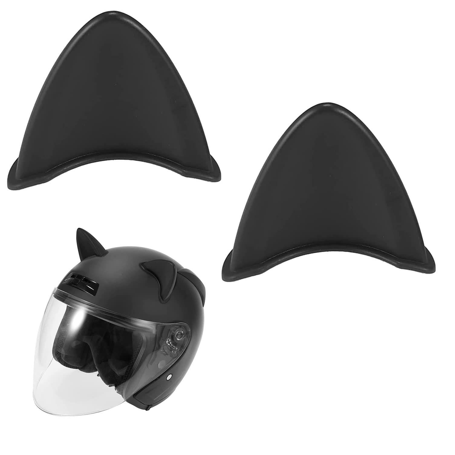 C3]7412 C3] 猫耳ヘルメットディフューザー 黒 両面テープ付 ネコミミ