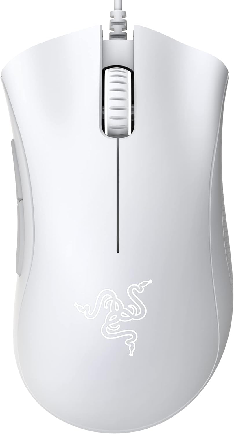 DeathAdder Essential White Edition - 6400 DPI Ergonomic Wired Gaming Mouse - RZ01-03850200-R3M1
