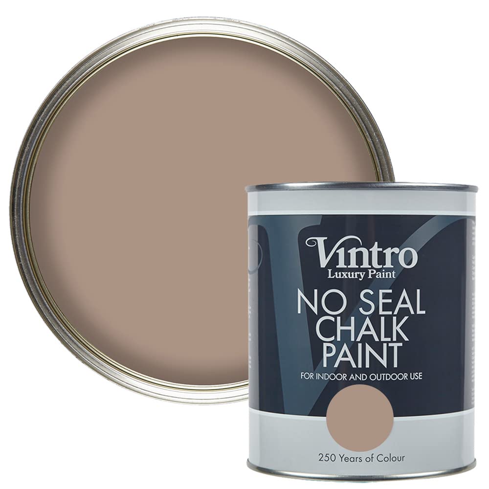 Vintro Paint Cafe au Lait No Seal Chalk Paint 1L - Brown - Large