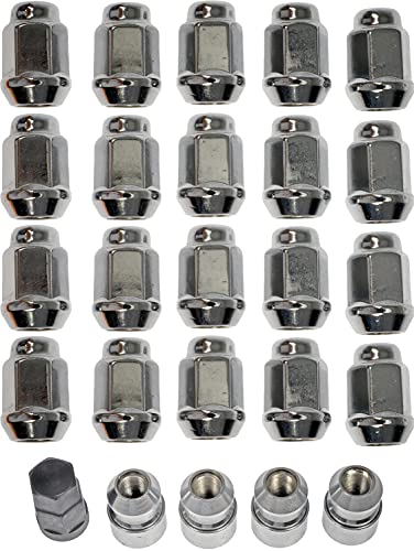 Image of Dorman 611-122FK Wheel Nut Kit 1 /2-20 Dometop - 3 /4 in. Hex, 1-5 /16 in. Length with Lock Compatible with Select Models (OE FIX)