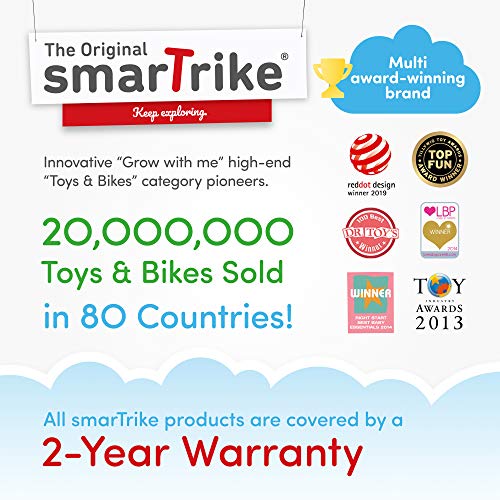 Smartrike Toddler Balance Bike 2,3,4,5 Years Old - Lightweight & Adjustable Kids Balance Bike, Blue, Small, Model Number: 105-0300 #TOP2