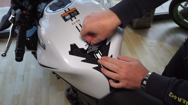 labelbike - Adesivo 3D Moto Paraserbatoio Protezione e Decorazione in Resina compatibile con Kawasaki Z650 2021