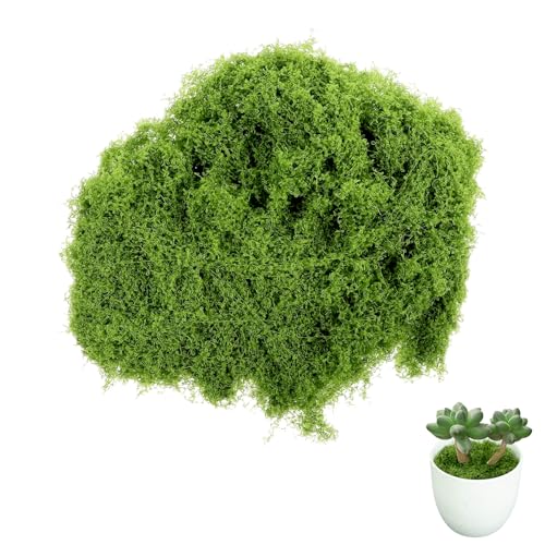 Charming Club 人工苔 フェイクモスグリーン 観葉植物 100g ジオラマ 草 苔テラリウム 盆栽 水族館 室内 屋外 DIYモデル 装飾用 水やり不要 耐久性あり（ライトグリーン）