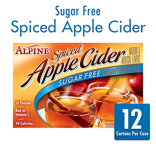 Alpine Sugar Free Spiced Cider Original Drink Mix, Apple Flavor, 120 Pouches #TOP1
