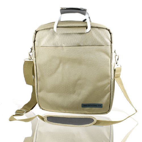 Ruilogod 13 '13.3' Laptop Cuaderno portátil Lleve Funda Funda Bolsa W Strap Strap Khaki