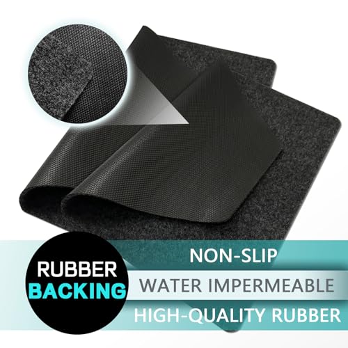 Tapis d'urinoir jetable noir avec élimination des odeurs et dos antidérapant - 3
