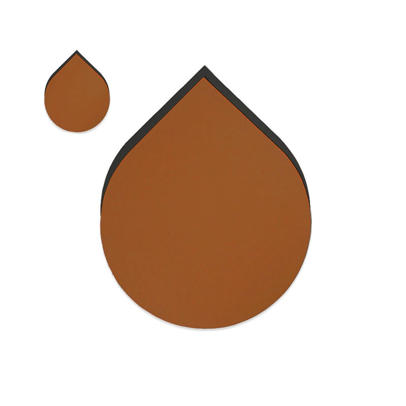 Lot de 6 sets de table en cuir synthétique marron et noir avec motif gouttes - Double face - Lavables - Pour table à manger garçon - 38 x 46 cm + 10 x 12 cm
