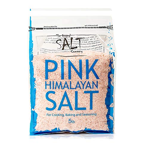 The Original Salt Company All Natural Organic Fine Crystal Pure Mineral Pink Himalayan Cooking and Baking Flavor Season Salt, 5 Pound Bag