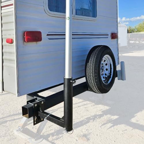 EEZ RV Products RV Starlink(Flag) Pole Frame/Hitch/Bumper Mount 3 in 1，Fits Poles up to 2.50 inches O.D.