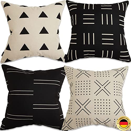 LaVanta Kissenbezüge 4er Set 45x45 cm – Stilvolles...