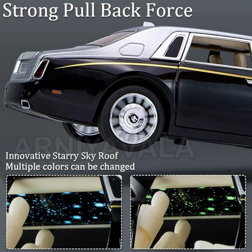 Image of 1 /24 Diecast Car Model Rolls-Royce (Phantom Silver-Black 1:24)