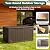MAKE CHANGES Outdoor Storage Box, 98 Gallon Deck Box, Outdoor Storage Bench, Waterproof Resin Storage Bench with Lockable Lid, Patio Furniture Cushions & Garden Tools Storage, UV Resistant (Brown)