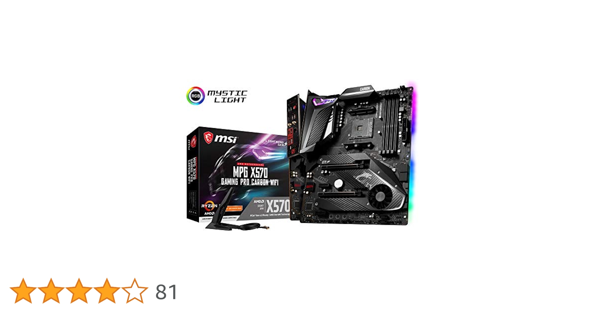 Amazon | MSI MPG X570 GAMING PRO CARBON WI-FI ATX