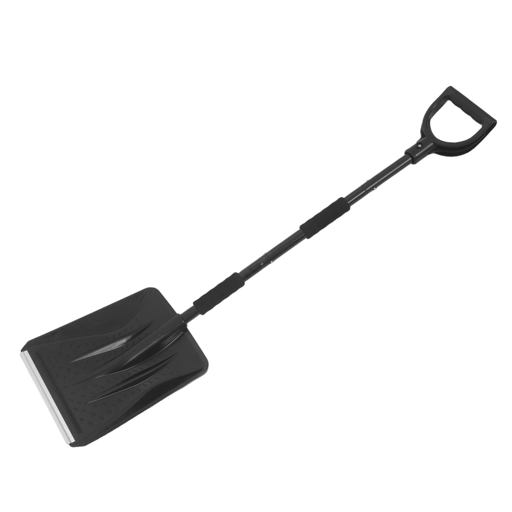 Artibetter Pala da Manico Ergonomico Staccabile Portatile in Inossidabile Design Compatto Nero per Auto e Giardino Emergenze Invernali