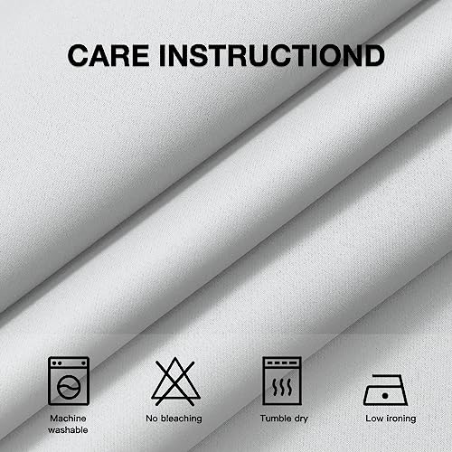 Image of COSVIYA Grommet Room Darkening Greyish White Curtains 84 inch for Bedroom | Light Blocking Insulated Thermal Curtains for Living Room, Blackout Thick Polyester Window Drapes,52x84 inches, 2 Panels