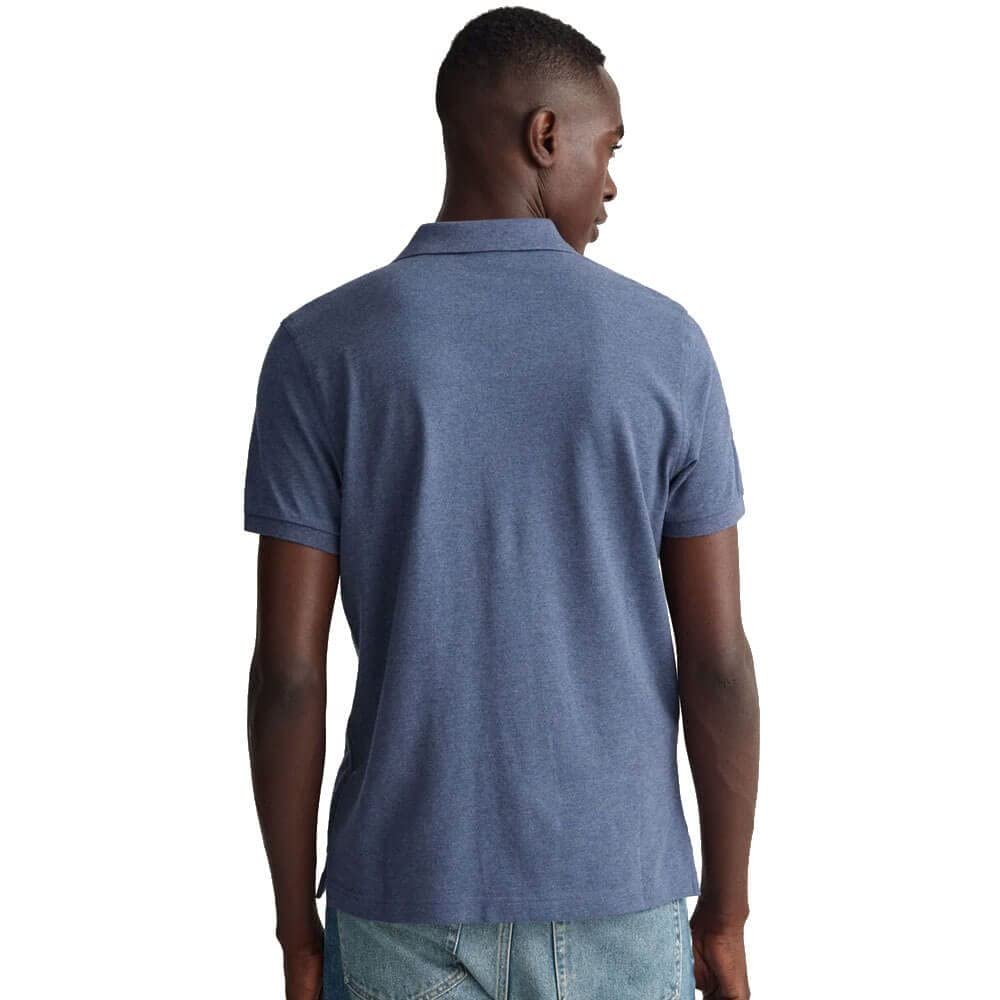 GANT Męski Koszulka Polo Regular Shield Pique, Rich Navy
