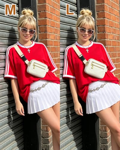 Image of Fanny Packs for Women 4 Zip Pocket Crossbody Belt Bag Waist Bags | Waterproof, Fashion Waist Pack, Crossbody Bags for Women, with Adjustable Strap, for Workout,Running,Traveling(Ivory,L)