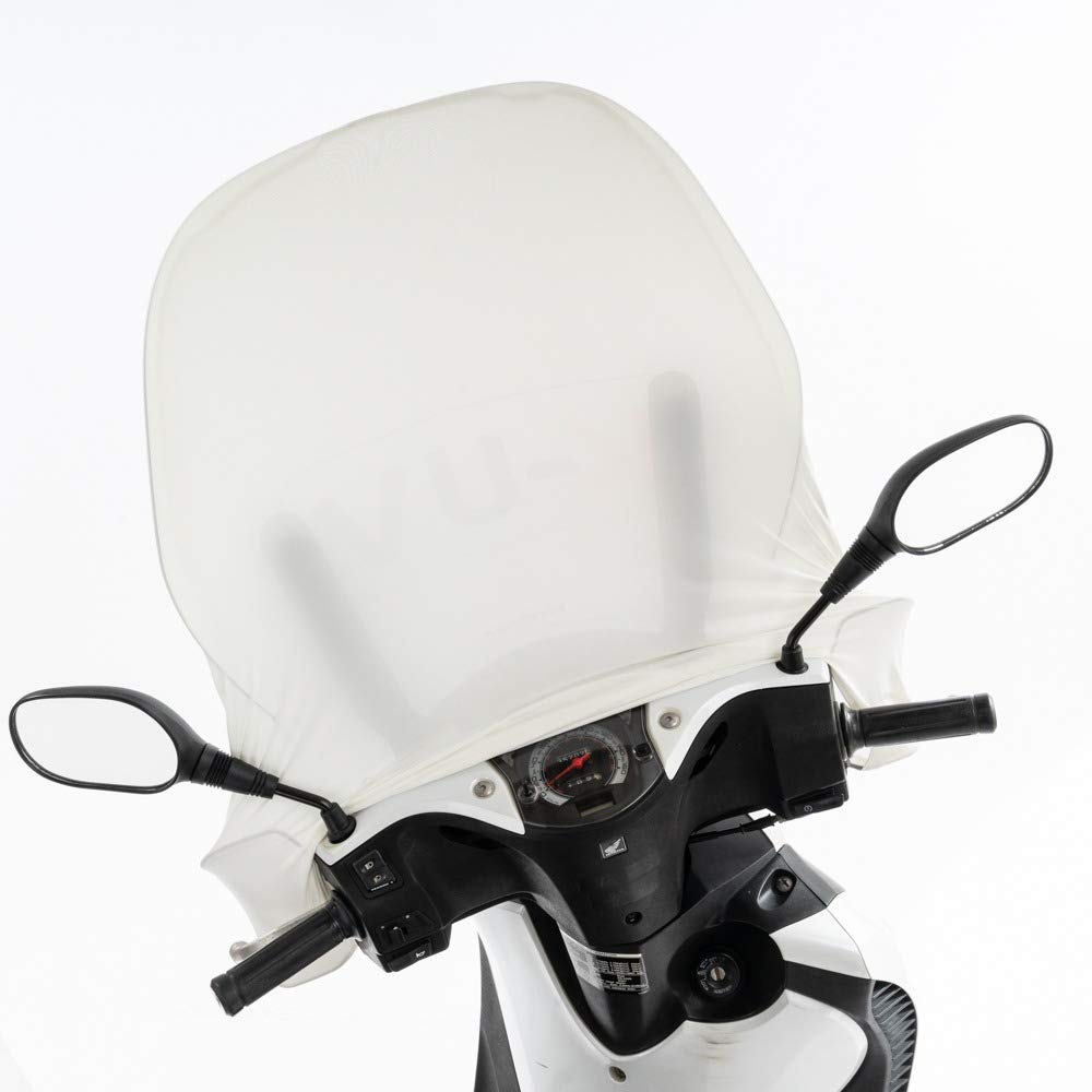 K-UV Copri Parabrezza Universale per Scooter e Moto Bianco