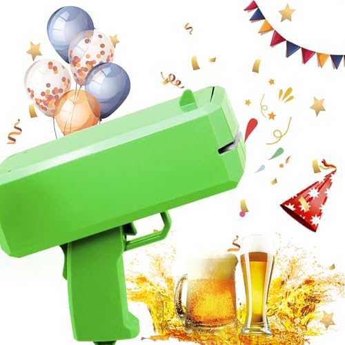 Money Gun (Green), Dollar Gun,Make It Rain Money Spray Gun for Birthday Wedding Party, Night Club with 100 PCS