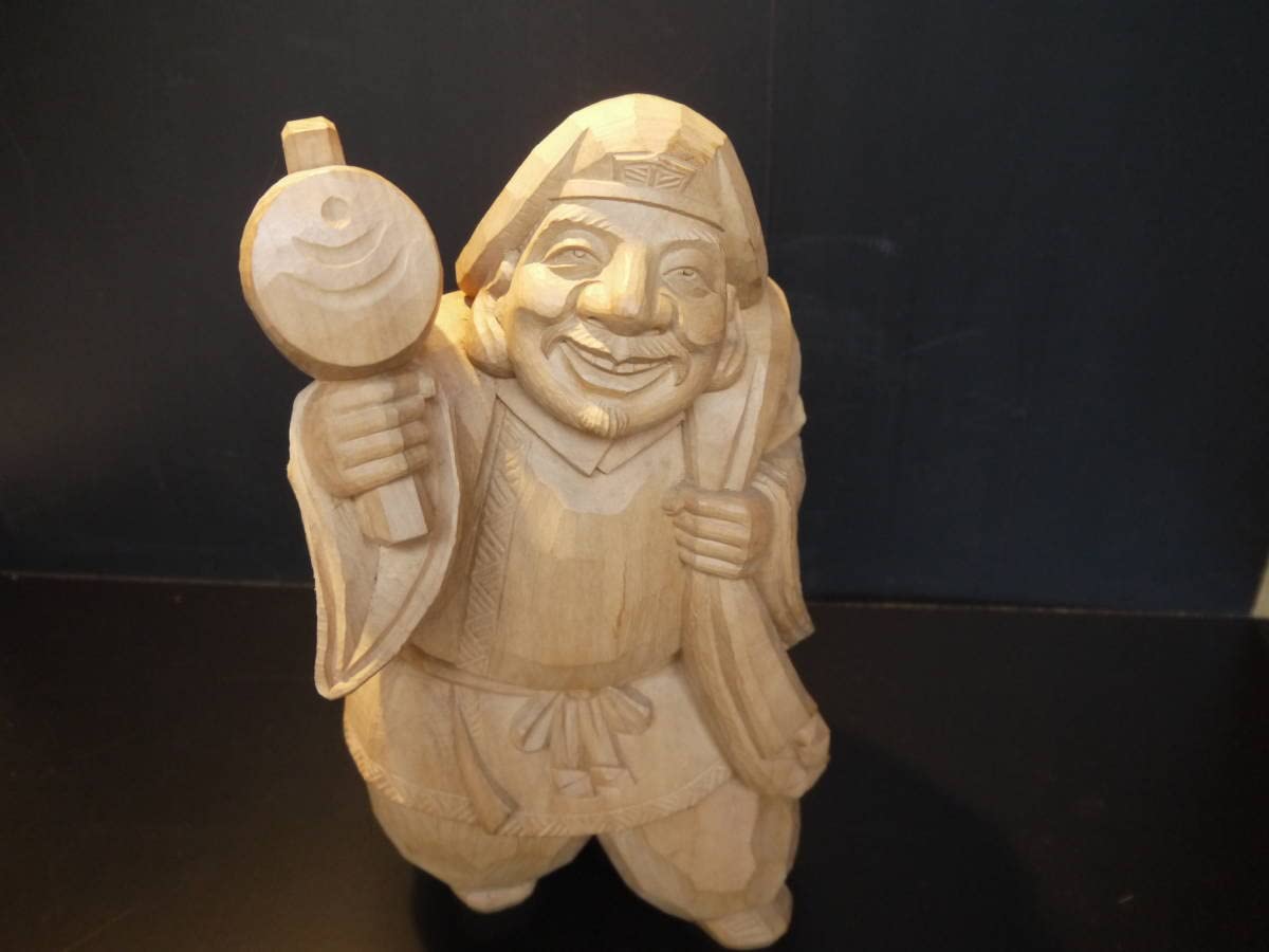 木彫り 寿老人像 近藤 宏•作 讃岐一刀彫