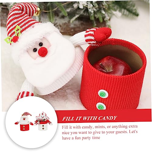 Caja portaobjetos navideños de tela ideal para regalar dulces a amigos 5