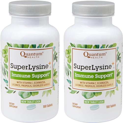 Quantum Health SuperLysine+ 1500mg L-lysine Immune, 180 Tablets (Pack of 2)