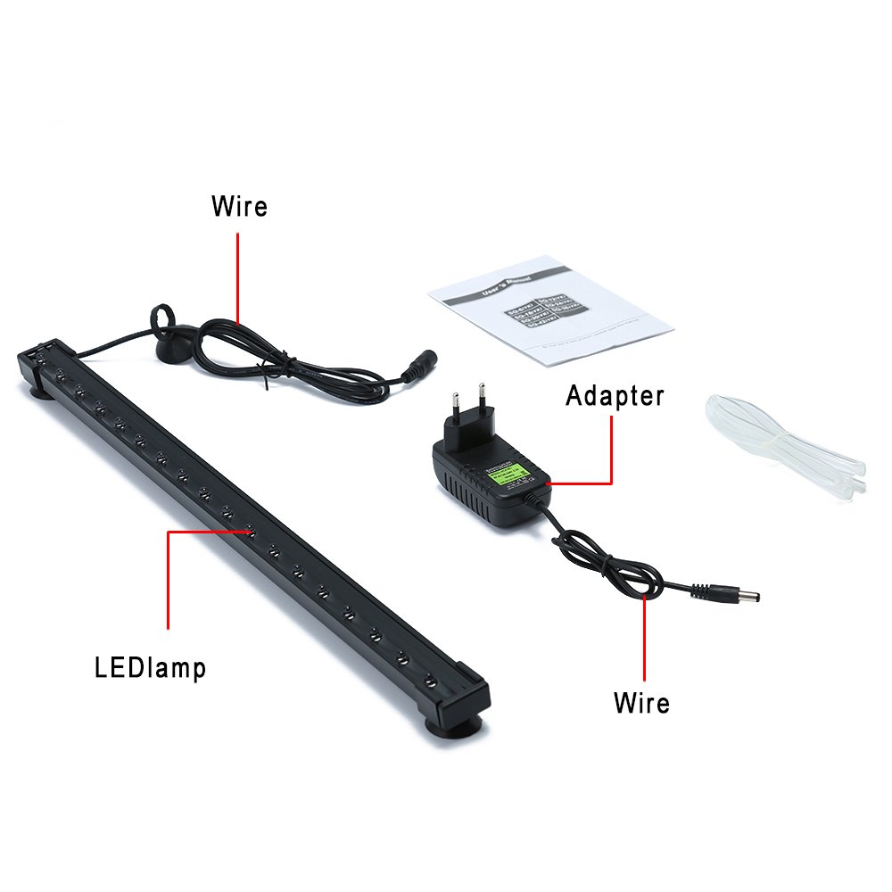 Éclairage Aquarium Led Lampe Sous-Marine Luminaire En Tube Pour Submersible Poisson Étanche Fish Tank Lumière