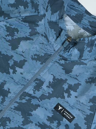 Image of TECHNOSPORT Men's Slim Fit Printed Regular Jacket With TS Flexi, SPF50+, Quick Dry for Regular Use
