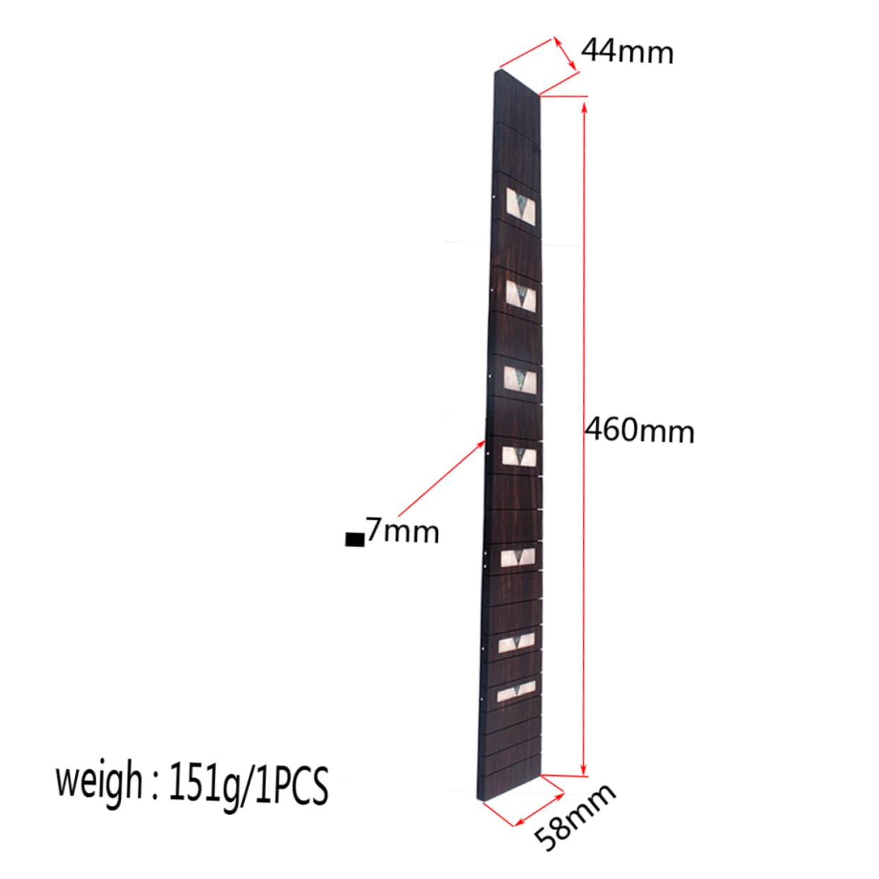 ULDIGI Acoustic Guitar Neck Fingerboard Solid Rosewood Shell Inlay 41 Inch 20 Fret Diy Friendly