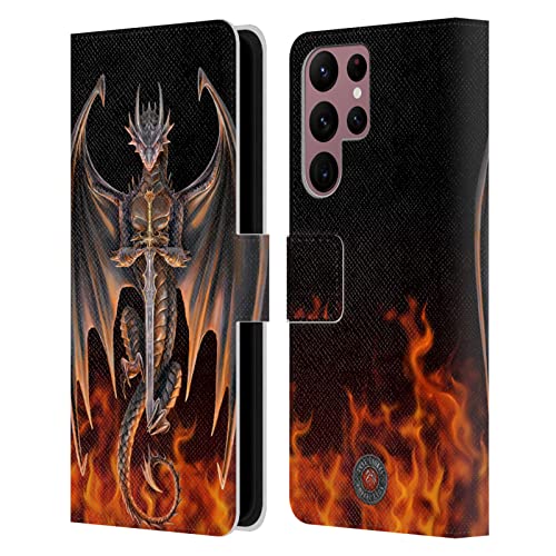 Carcasa Samsung S22 Ultra 5G tipo libro con tarjetero y soporte de cuero Anne Stokes