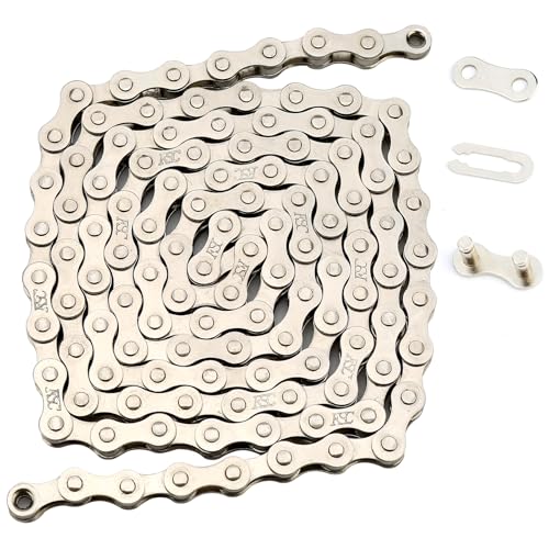 Single Speed Bike Chain 1/2 x 1/8 Inch, Bike Link with Buckle for Road Mountain Bicycle Racing Cycling