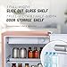 ICEBOX 1.7 Cu. Ft. Compact Refrigerator, ENERGY STAR Certified Small Refrigerator, Single Door Mini Fridge with Freezer, R600a Refrigerant,IBCR17BLS, Blush Red