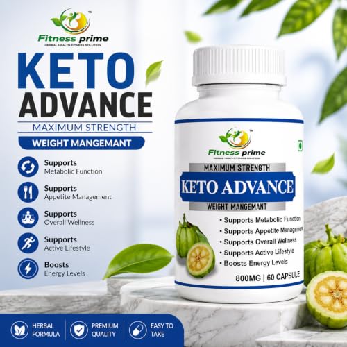 Image of Keto Advance 800mg Capsules for Weight Management | 60 Capsules | Metabolic Function Support | Appetite Management | Energy Support | Herbal Wellness Supplement