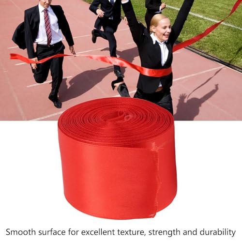 equlup Sprint-Zielband, 20 m Lauf-Zielschnur Satinband Geschenkpaket Draht Polyester-Baumwolle Sprint-Renn-Ziellinie Satingürtel Für Laufrennen, Schulbesatz