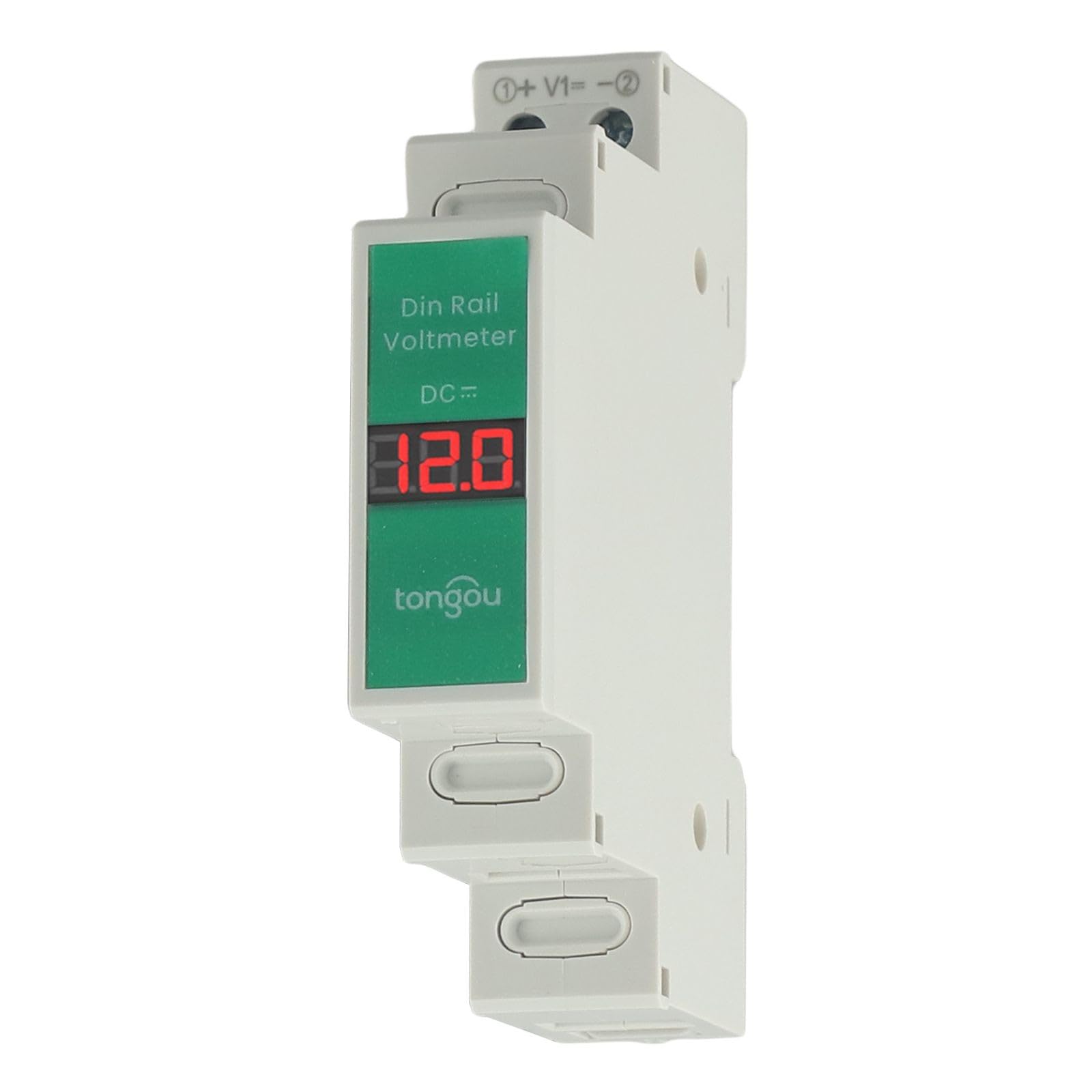 1-Wege-DIN-Schienen-Spannungsmesser, DC 11V-310V Digitalanzeige mit 2% Genauigkeit, Echtzeit-Detektor für industrielle Bedienfelder