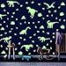 KAIRNE Lumineux Sticker Muraux Chambre Garçon,Autocollant Muraux Fluorescent Dinosaure,Amovible Autocollant Dinosaure Fluorescent pour Chambre Enfant/Bébé,Animal Sticker Phosphorescent Plafond Décor
