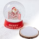 Shupakul 3.5oz/100g Fake Snowflakes for Snow Globe, 3D Snow Globe Snowflakes, Waterproof Winter Artificial Snow Flake for Christmas Holiday DIY Decoration Crafts