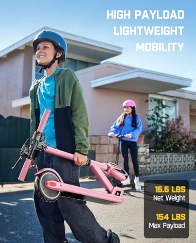 FanttikRide T9 Electric Scooter for Kids 4.3-5.6 ft, 7/10/12 MPH, LED Battery Level, Height Adjustable and Foldable, Electric Scooter for Kids, 200W Motor, Up to 40 mins