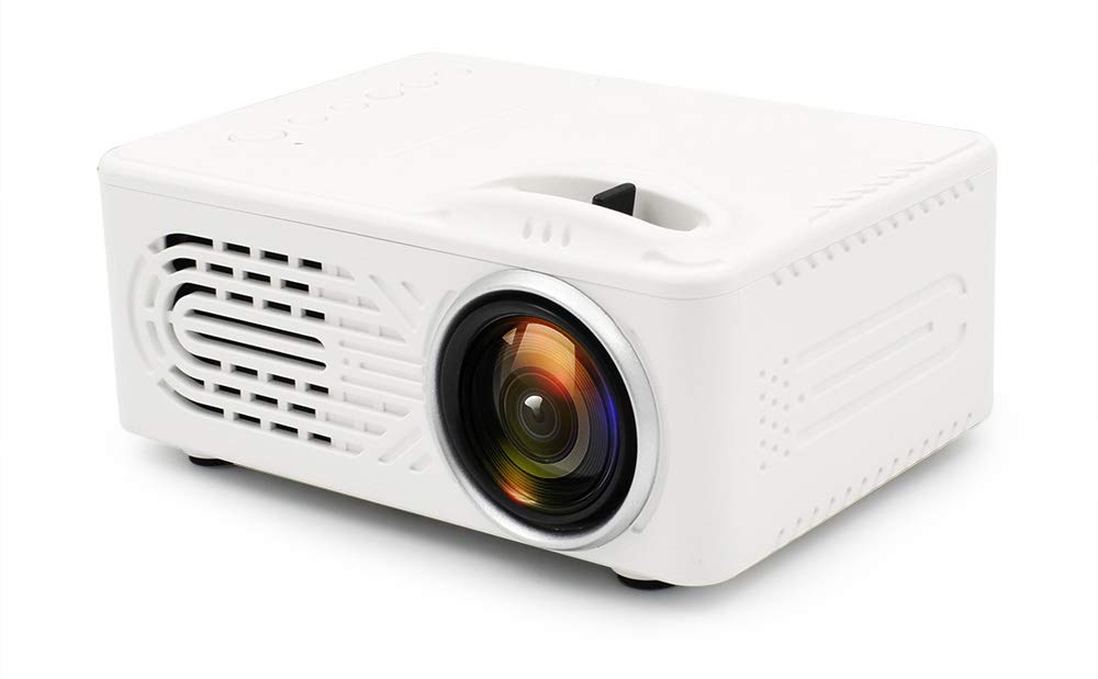 OUYAWEI Erelectronics Mini Projector LCD LED Portable Projector Home Theatre Cinema Video Media Player White UK plug