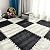 YQJYBD 12pcs Puzzle Play Mat Soft Thicken Interlocking Carpet Tiles Interlocking Plush Fluffy Rug Climbing Area Carpet Squares Puzzle Floor Tiles for Home Playroom(Purple pink white), 30X30, CMM669