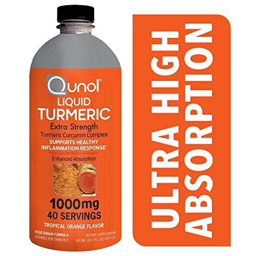 Qunol Liquid Turmeric Curcumin with Black Pepper 1000 Milligram, Anti-Inflammatory, Dietary Supplement, Extra