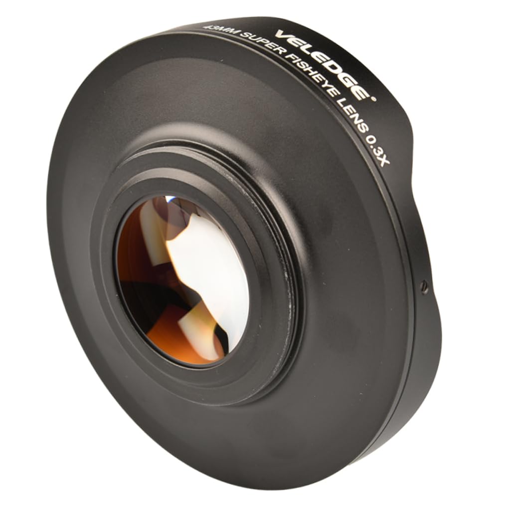 Adaptateur d'objectif Fisheye 37 mm 0, 3X HD Adaptateur Grand Angle Caméra Accessoires Les