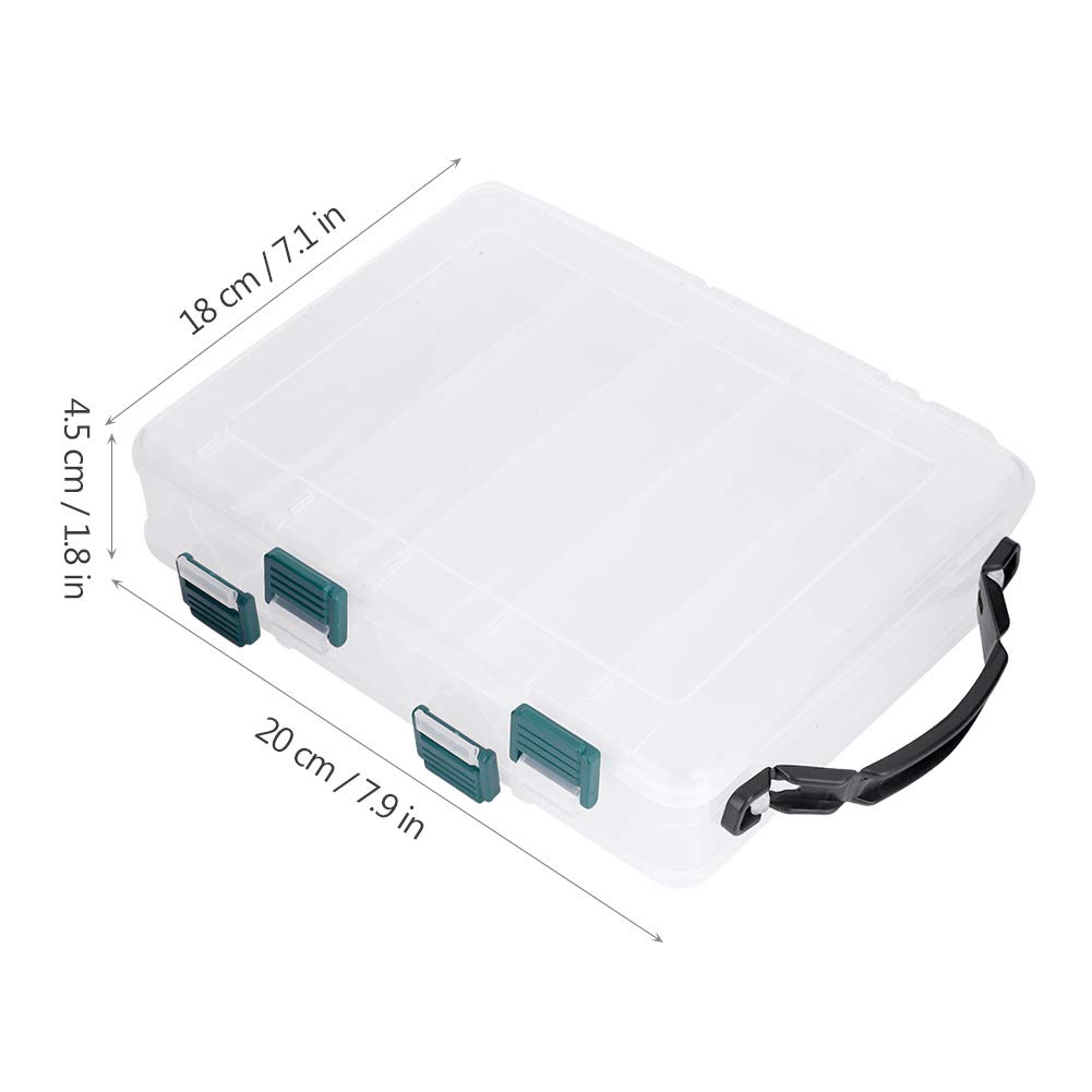 Fishing Baits Box Lures Holder Case Smooth Cover Large Capacity Plastic with 2 Types for Fishing Lovers (10 Cells)