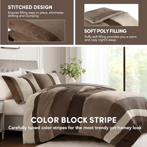 Comfort Spaces AM10-0033 King Comforter Set, 3 Piece Luxe Microsuede thumb #3