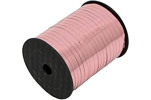 1 Roll 500Yards Rose Gold Metallic Curling Ribbons Crimped Ribbon Roll Balloon Ribbons